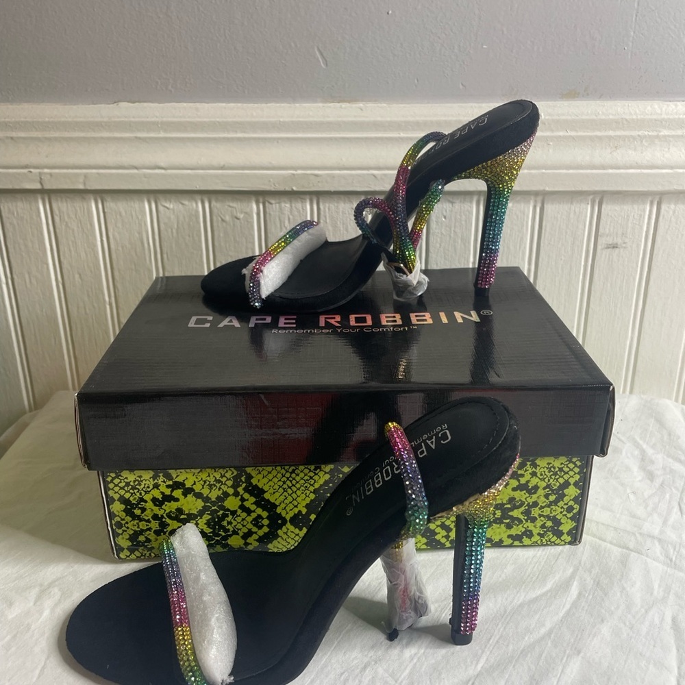 Cape Robbin Multicolor Rhinestone Heels - Picture 3 of 8